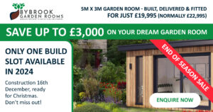 save up to £3000 on your dream garden room